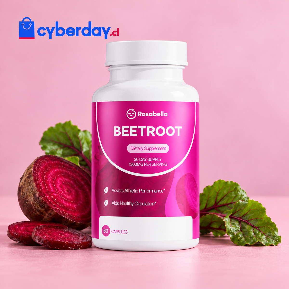 Rosabella Beetroot, suplemento de betarraga en cápsulas