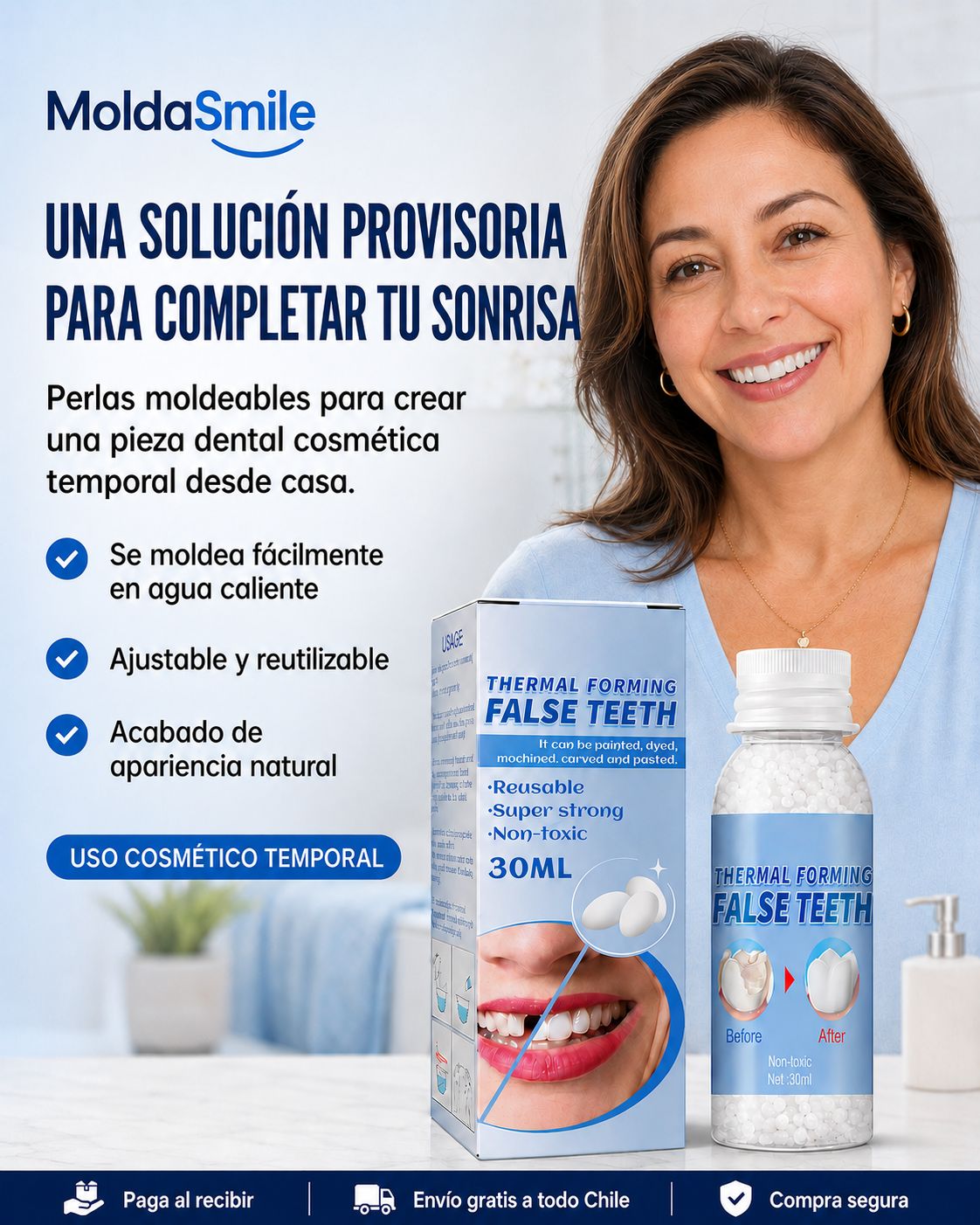 MoldaSmile® | Kit Cosmético Dental Moldeable
