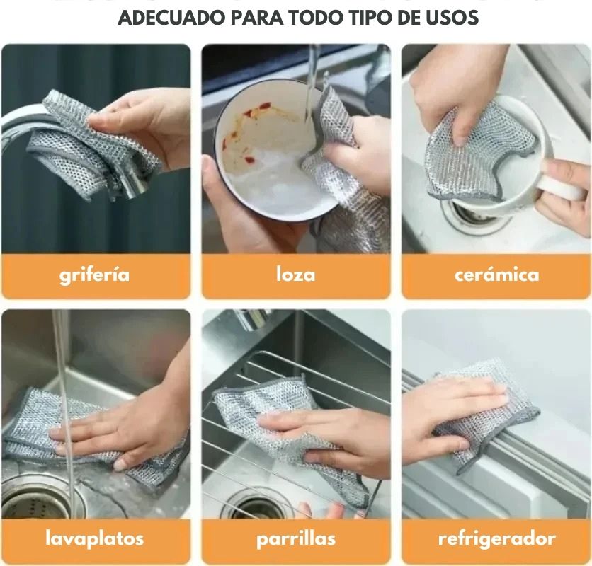 SET PAÑOS ALUMINIO X5 UNIDADES