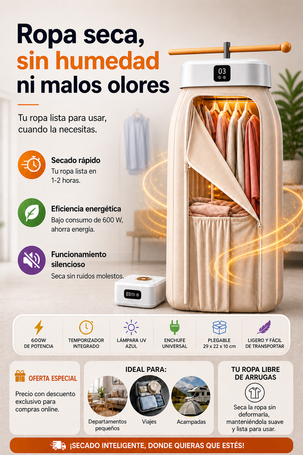 Secadora de Ropa Portatil