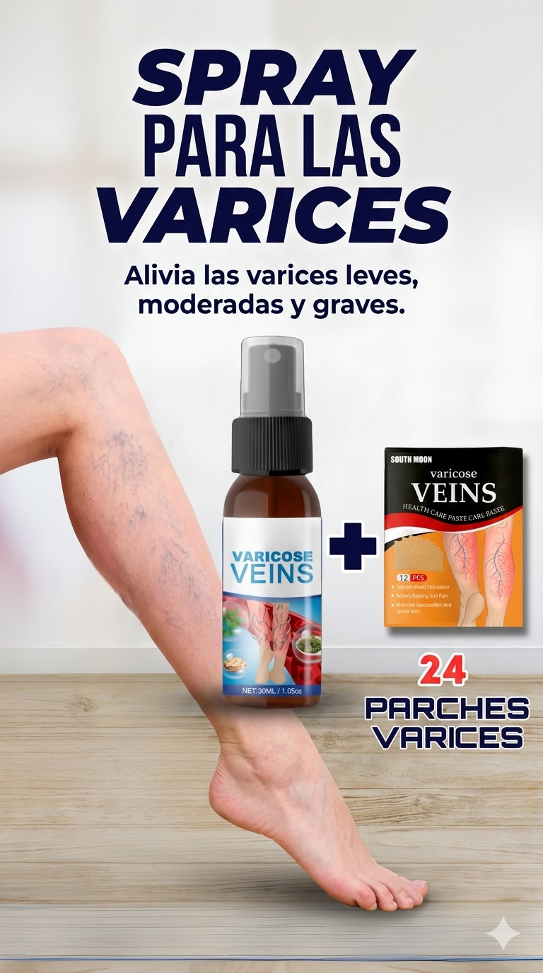 VARICOSE VEINS Spray 2x1 + 24 parches activos