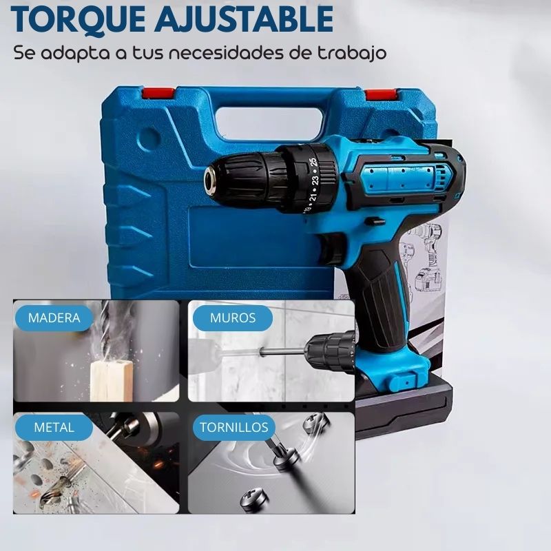 TALADRO INALAMBRICO + 2 BATERIAS